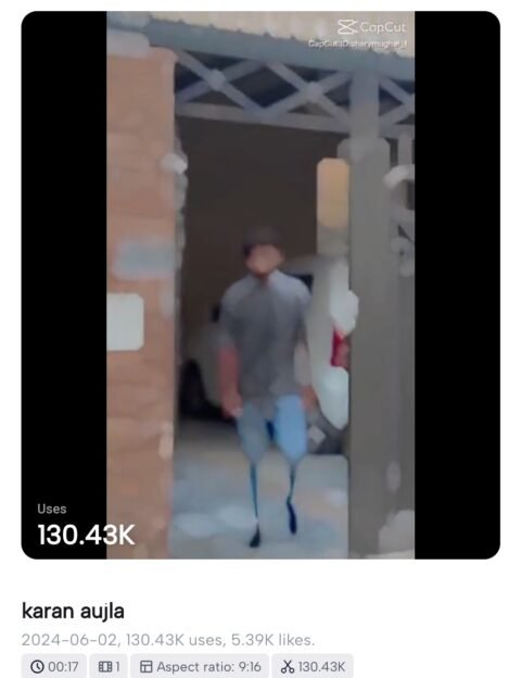 Karan Aujla CapCut Template