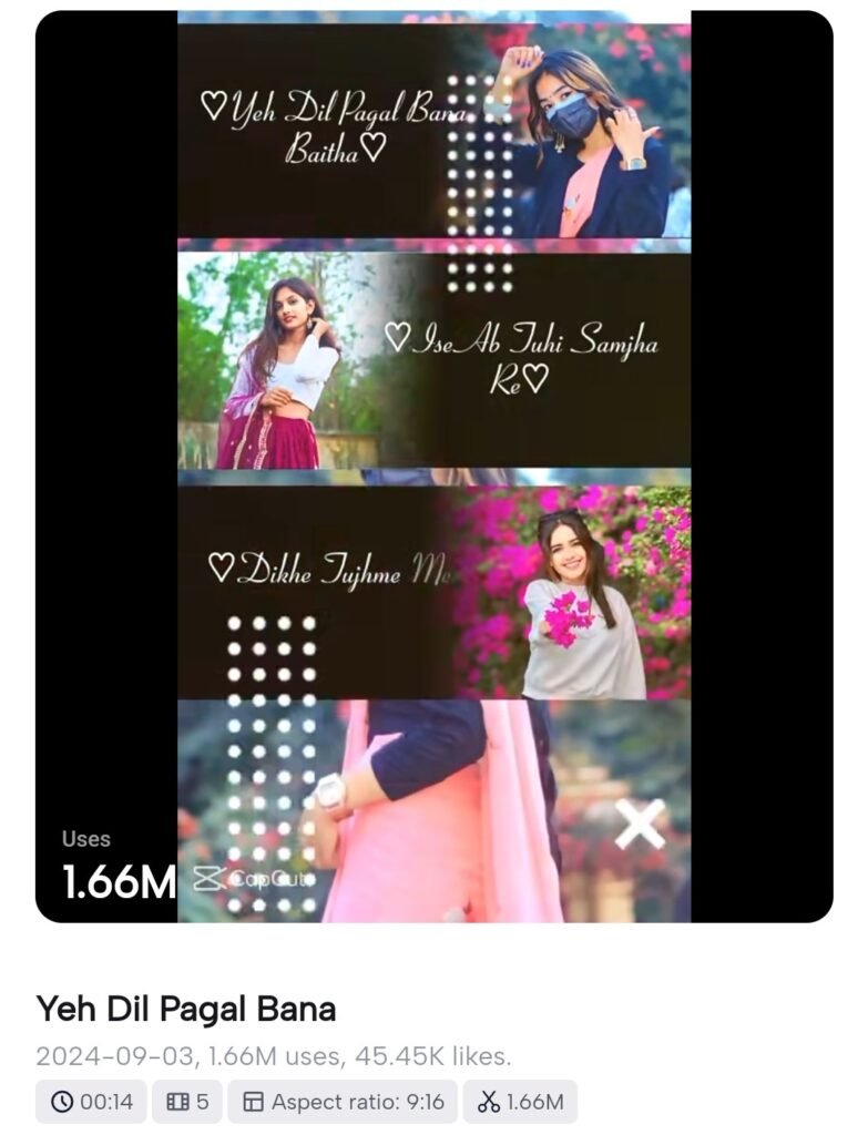 Yeh Dil Pagal Bana Baitha Capcut Template 1 Yeh Dil Pagal Bana Baitha Capcut Template