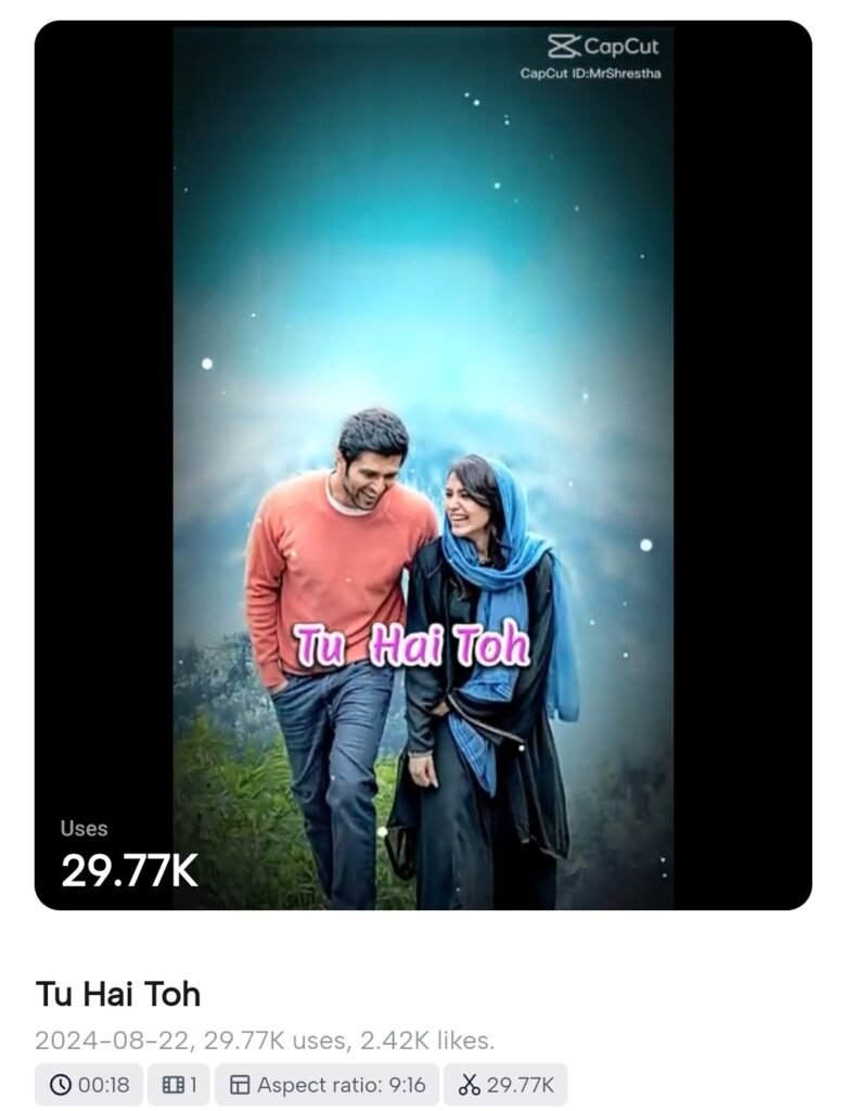 Hindi Lyrics CapCut Template 2 Hindi Lyrics CapCut Template Trend