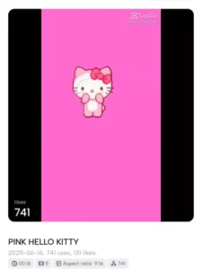 Hello Kitty CapCut Template 1 Hello Kitty CapCut Template Link