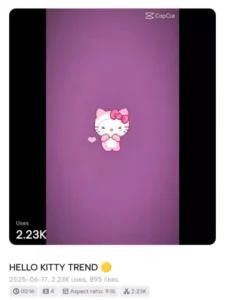 Hello Kitty CapCut Template 2 Hello Kitty CapCut Templates